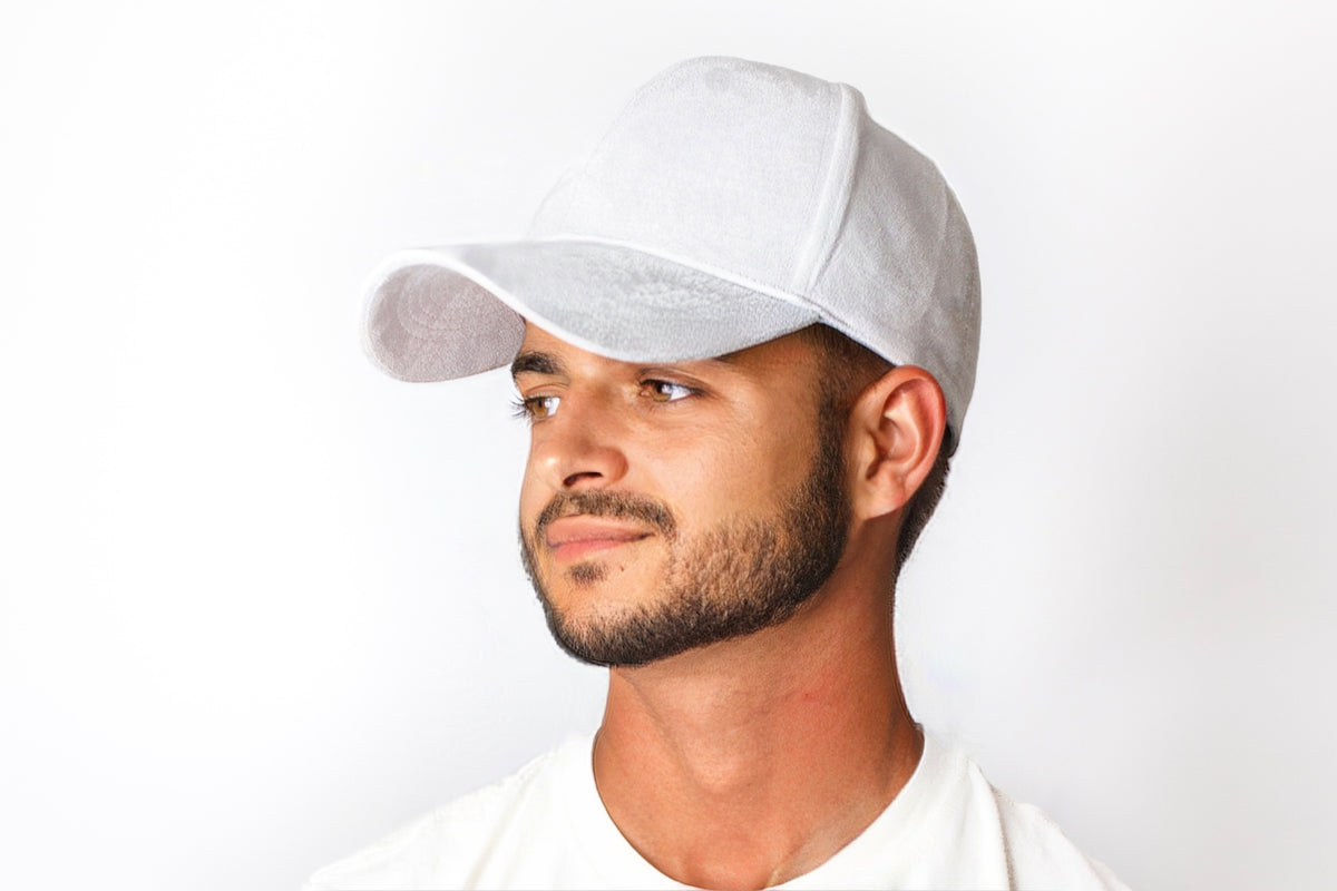 Trendy Apparel Shop Plain Faux Suede Leather Baseball Cap - Grey, Adjustable, Structured Fit - View #13